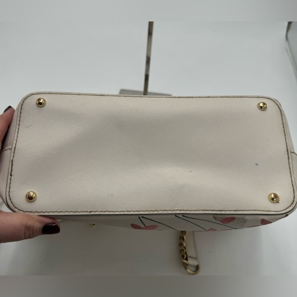 CALVIN‎ KLEIN White Floral Printed Tote - Picture 8 of 8